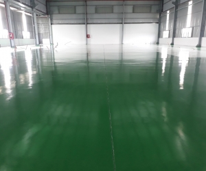 Project: DUHAL- 30.000 m2:  Xoa nền + Mài bóng bê tông  + Sơn epoxy.