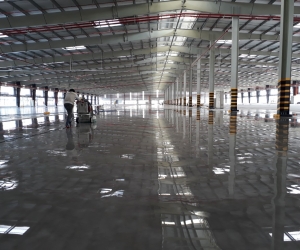 Project: DUHAL- 30.000 m2:  Xoa nền + Mài bóng bê tông  + Sơn epoxy.