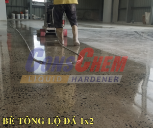 Cải tạo sàn cũ bằng phương án mài bóng bê tông lộ đá 1x2